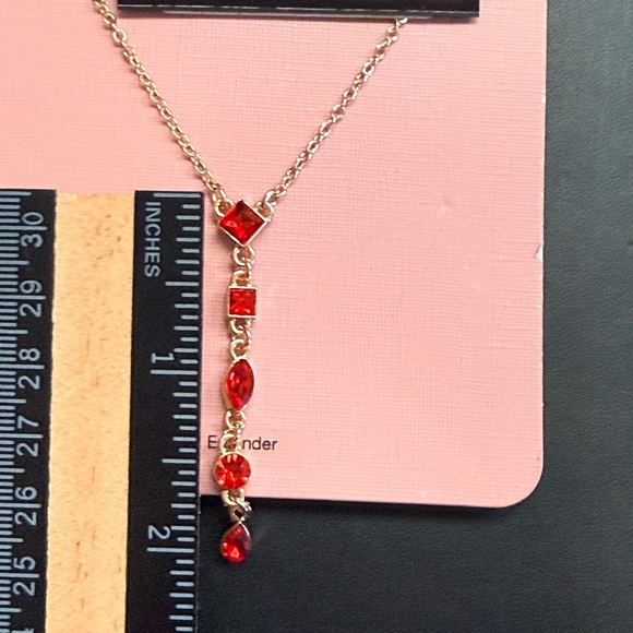 New Napier and Emberly red and gold necklace and earrings set - Picture 8 of 8